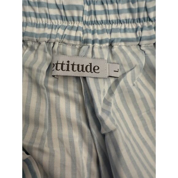 Ettitude Pajama Boxer Short Womens Sz L Organic Bamboo Lyocell Sleepwear Striped - Picture 4 of 6